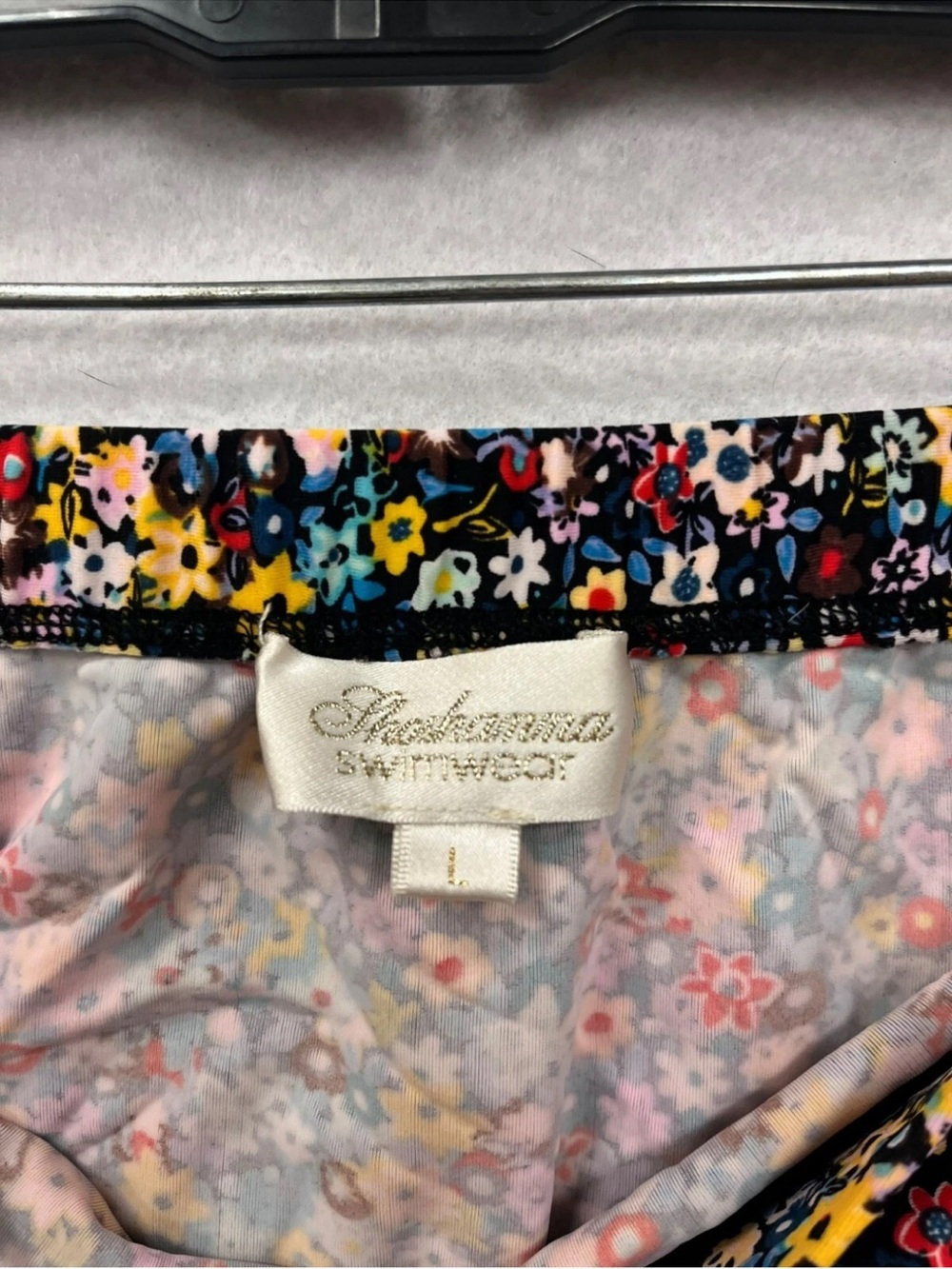 Shoshanna Floral Bandeau Swim Romper in Black Multicolor - Picture 12 of 12